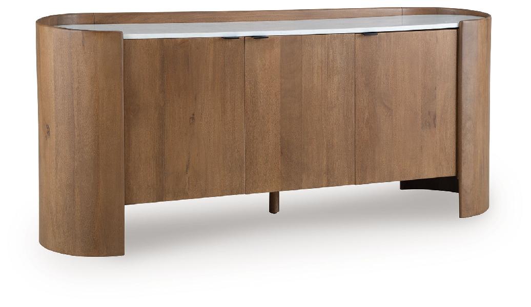 Image of Fitzroy - Accent Cabinet - Brown / White