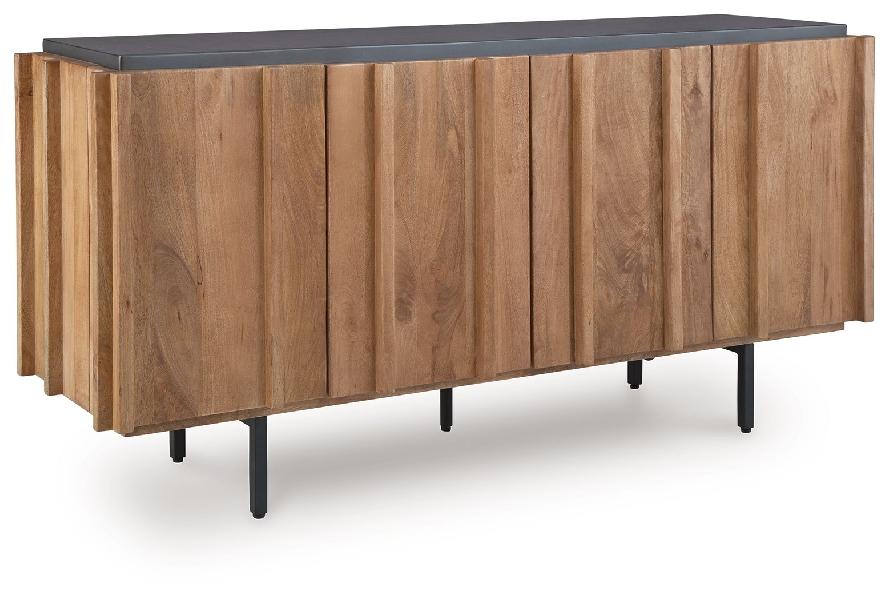 Image of Quintavious - Accent Cabinet - Brown / Charcoal