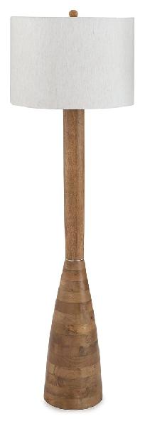 Image of Ailsa - Wood Floor Lamp - Natural Brown