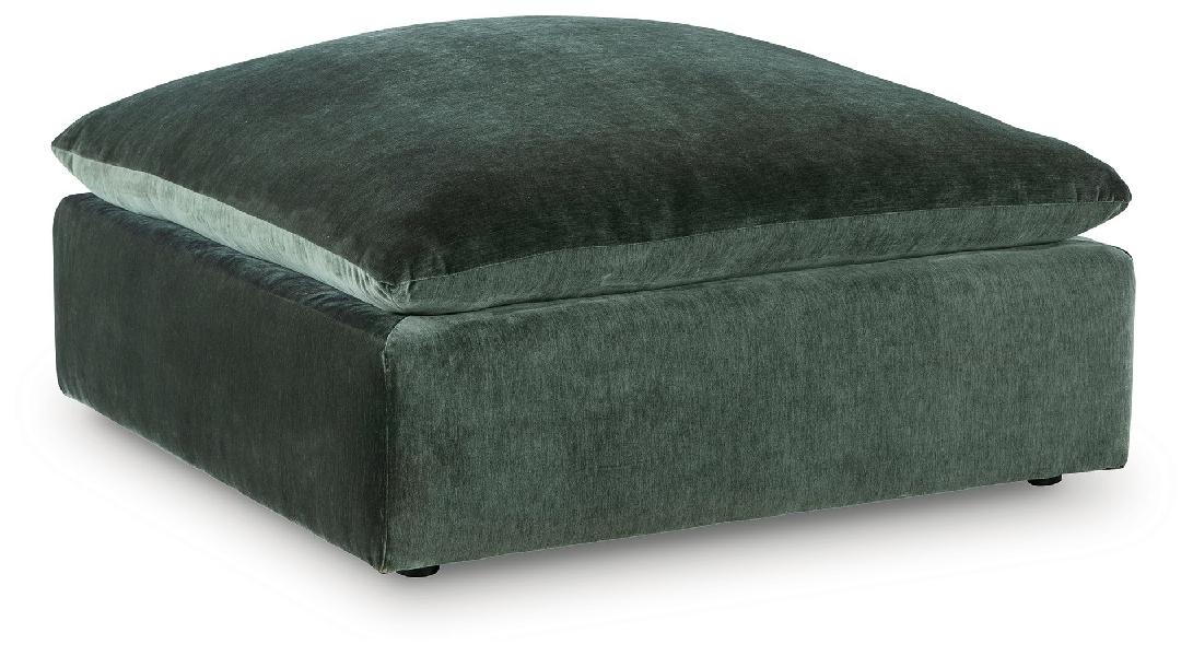 Image of Carriage View - Oversized Accent Ottoman - Jade