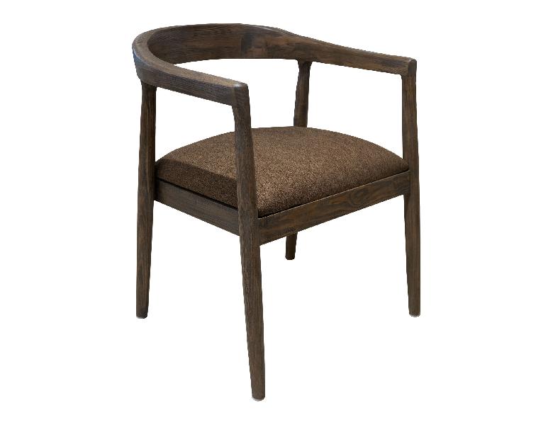 Image of Natural Teca - Wooden Armchair - Quartersawn Oak / Marooned Brown