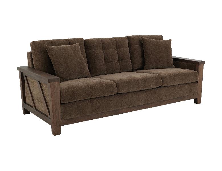 Image of Walnut - Upholstered Sofa - Deep Forest Brown