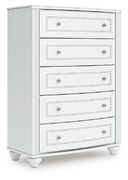 Image of Kozlani - Five Drawer Chest - White