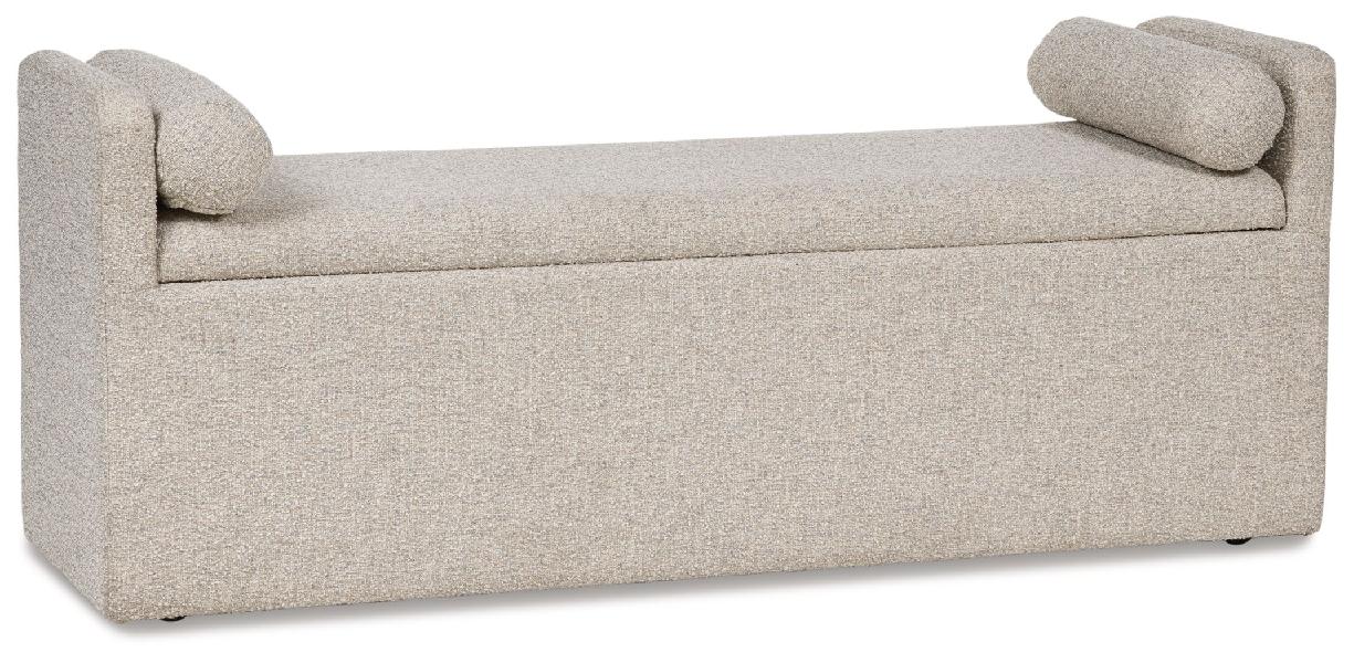 Image of Galliden - Large Upholstered Dining Room Bench - Beige