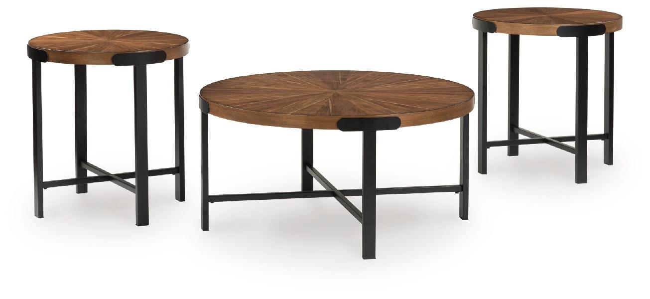 Image of Crosstrail - Occasional Table Set (Set of 3) - Brown
