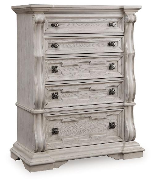 Image of Bruchandi - Five Drawer Chest - Antique White