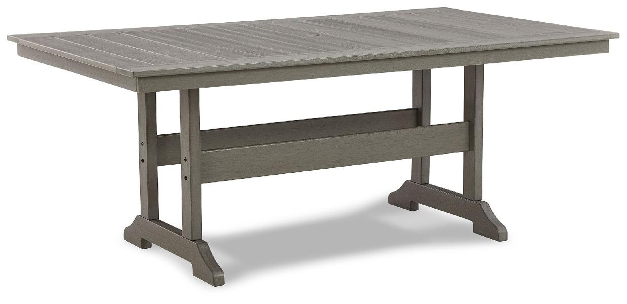 Image of Visola - RECT Dining Table w/Umb OPT - Gray