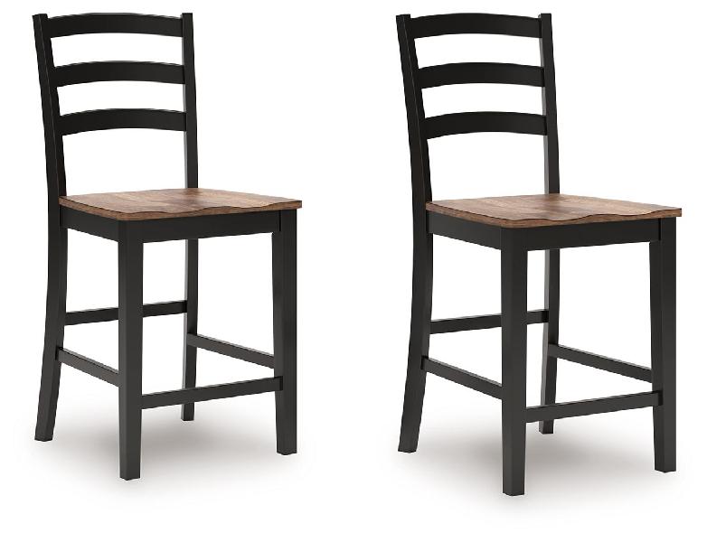 Image of Wildenauer - Barstool (Set of 2) - Brown / Black