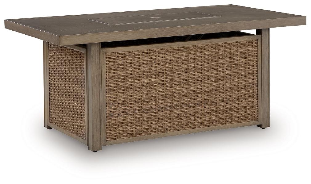 Image of Laguna Heights - Rectangular Fire Pit Table - Beige
