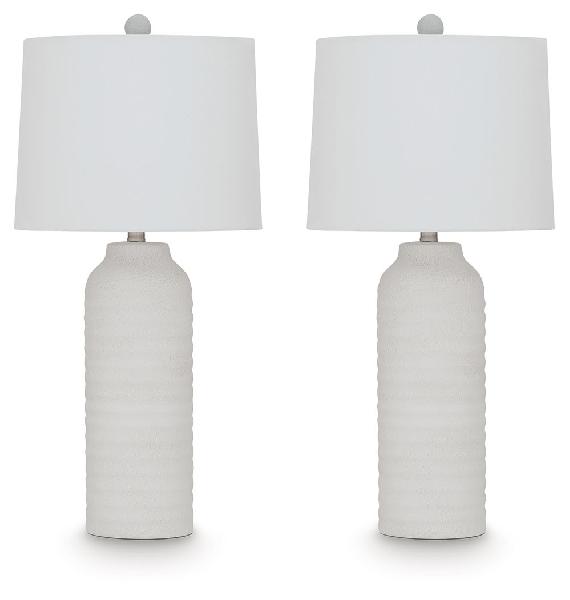 Image of Vauville - Poly Table Lamp (Set of 2) - White