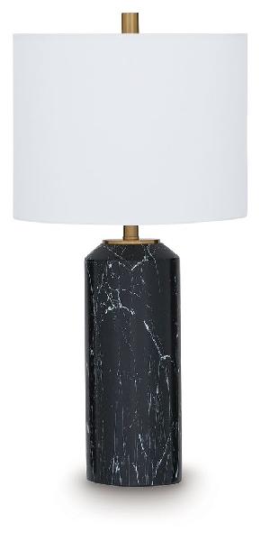 Image of Hanzila - Poly Table Lamp - Black / Gold Finish