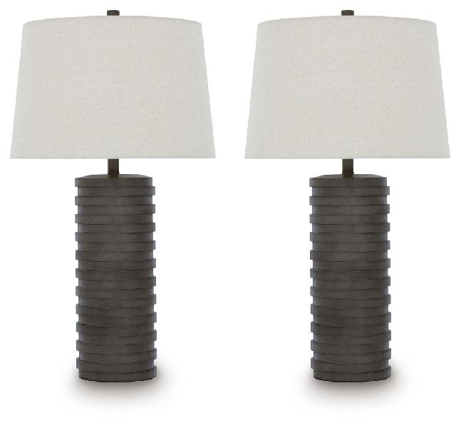 Image of Neilett - Poly Table Lamp (Set of 2) - Antique Brown