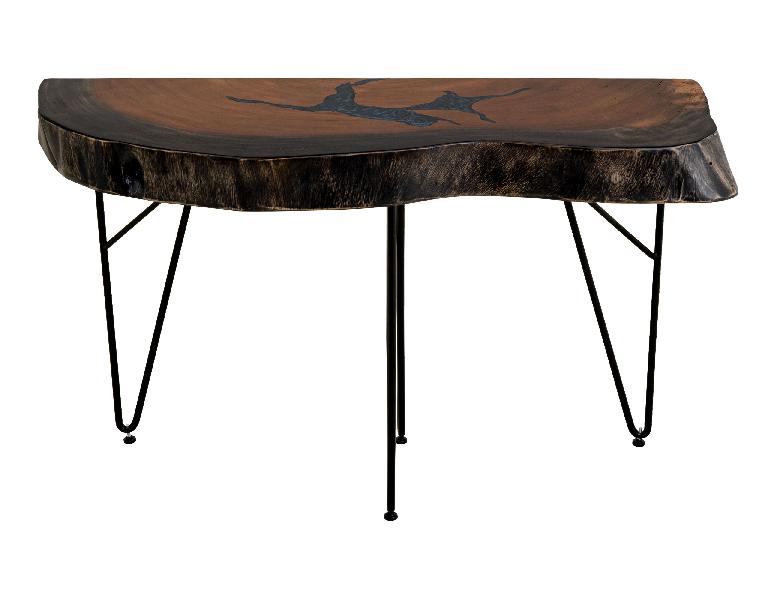 Image of Parota - Wooden Sofa Table - Dark Brown