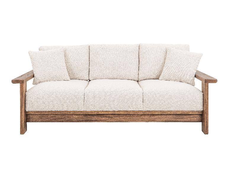 Image of Duna - Sofa - White / Light Brown