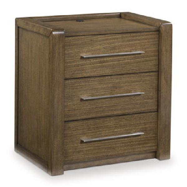Image of Marxmore - Three Drawer Night Stand - Brown