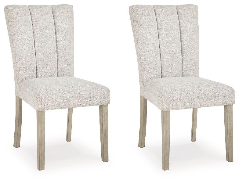 Image of Larawyn - Dining Upholstered Side Chair (Set of 2) - Bisque