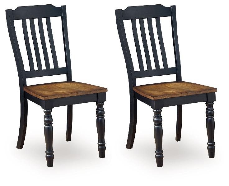 Image of Clorazi - Dining Room Side Chair (Set of 2) - Black / Brown