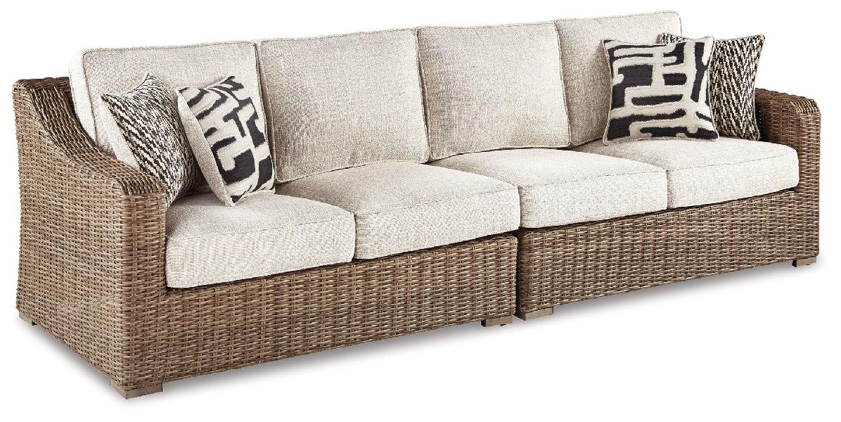 Image of Beachcroft - RAF/LAF Loveseat w/Cush (Set of 2) - Beige