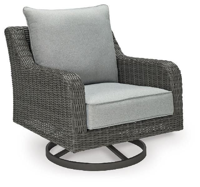 Image of Elite Park - Swivel Lounge w/ Cushion - Gray