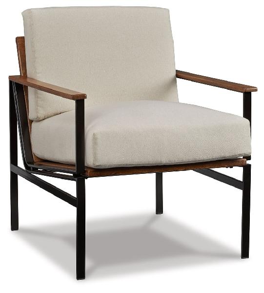 Image of Tilden - Accent Chair - Ivory / Brown