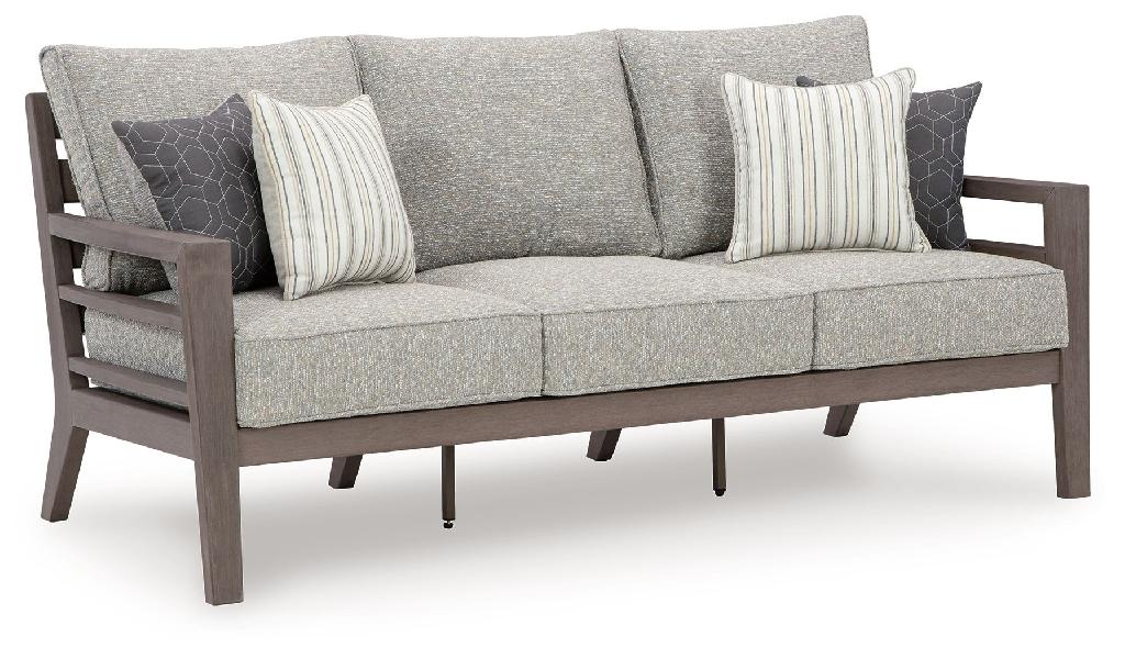 Image of Hillside Barn - Sofa With Cushion - Gray / Brown