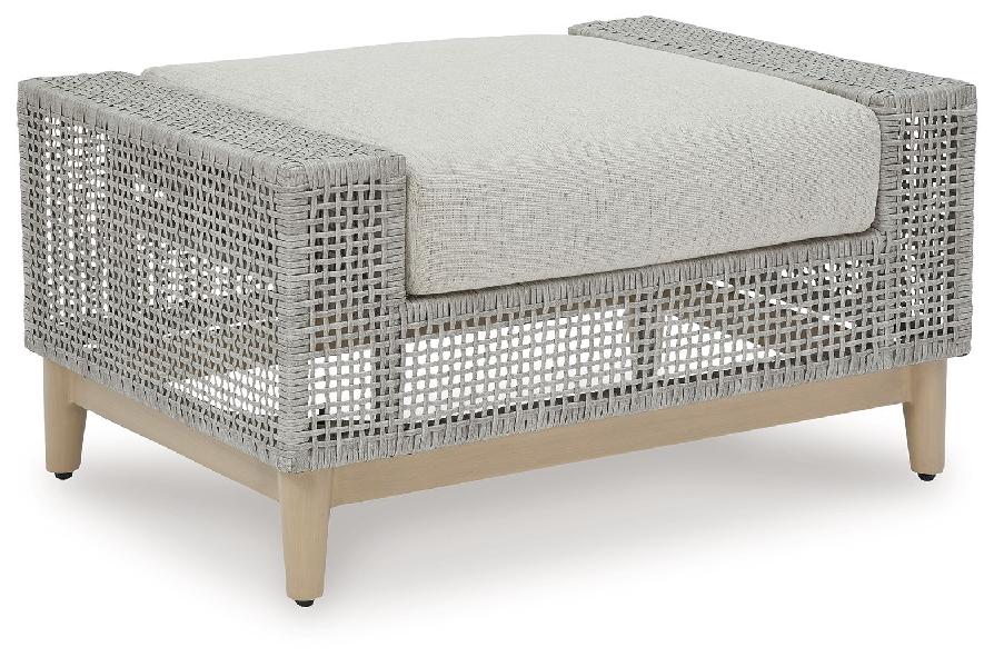 Image of Seton Creek - Ottoman With Cushion - Gray