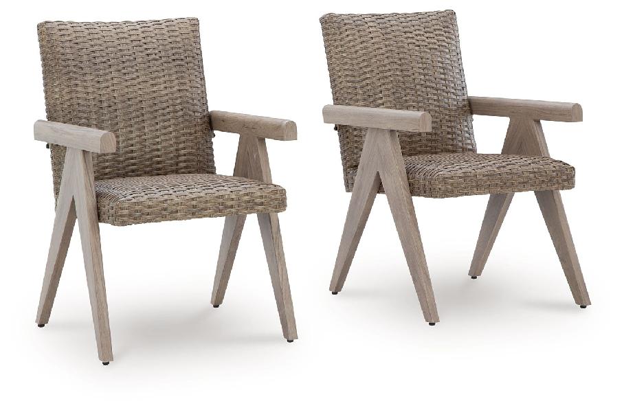 Image of Cliff Trails - Arm Chair (Set of 2) - Beige
