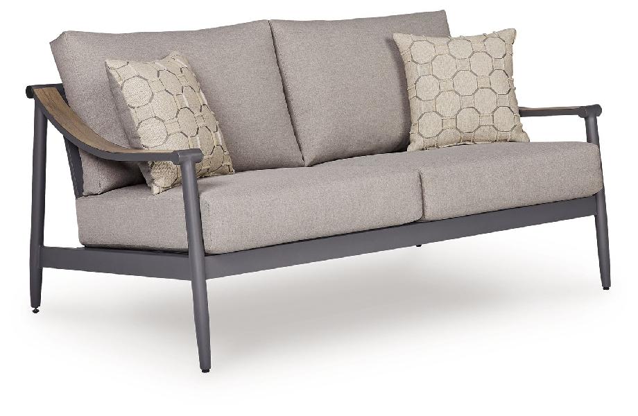 Image of Ocean Beach - Loveseat With Cushion - Gray