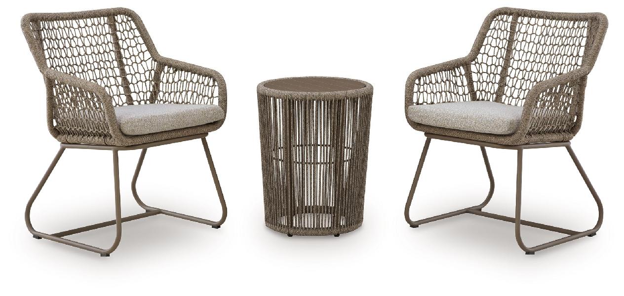 Image of Majors Beach - Outdoor Table And 2 Chairs (Set of 3) - Beige