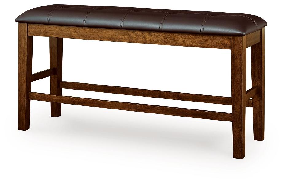 Image of Ralene - Double Counter Height Upholstered Bench - Medium Brown