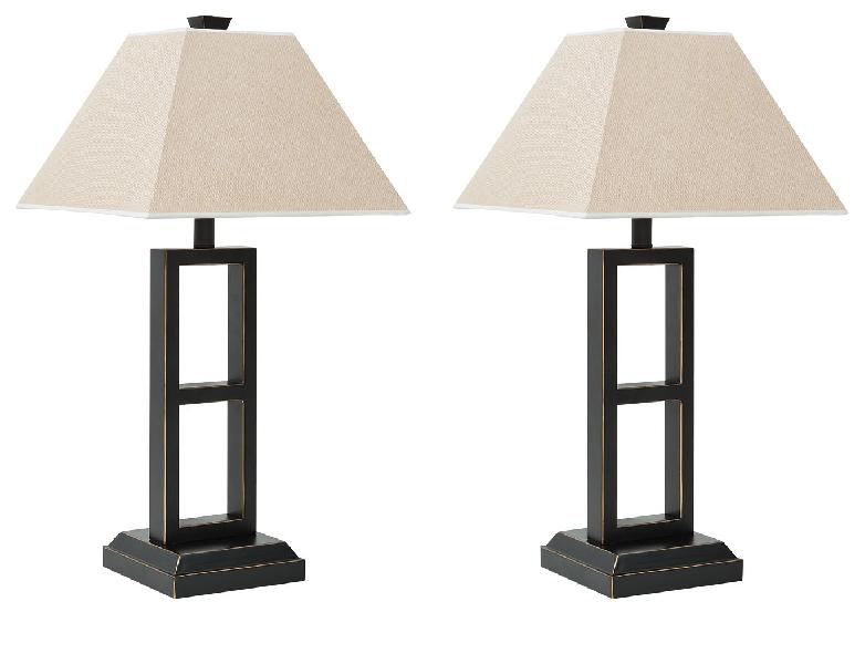 Image of Deidra - Metal Table Lamp (Set of 2) - Black