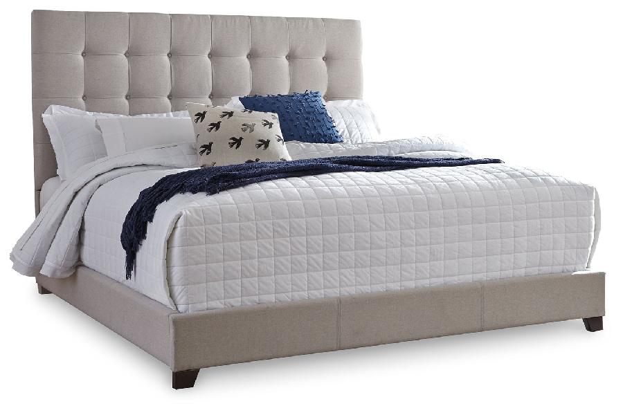 Image of Dolante - King Upholstered Bed - Beige