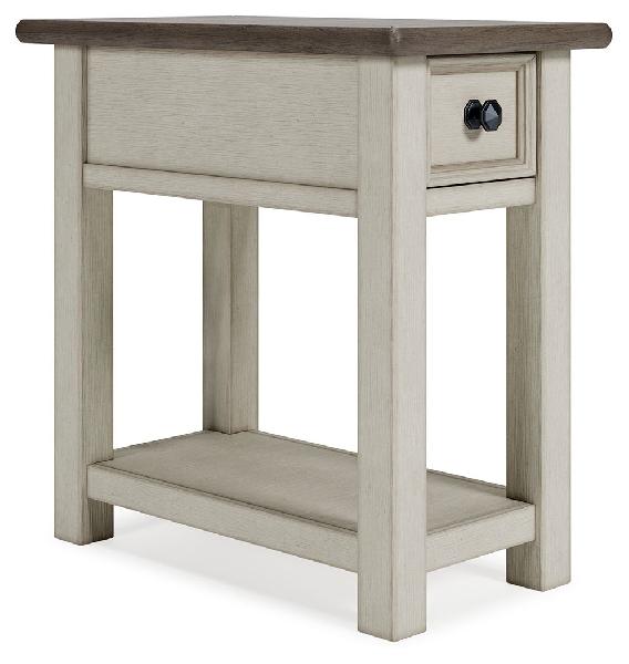 Image of Bolanburg - Chair Side End Table - White / Brown / Beige
