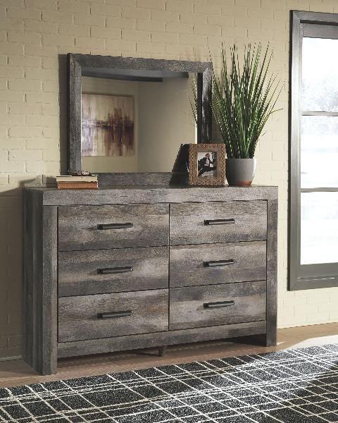 Image of Wynnlow - Dresser, Mirror - Gray