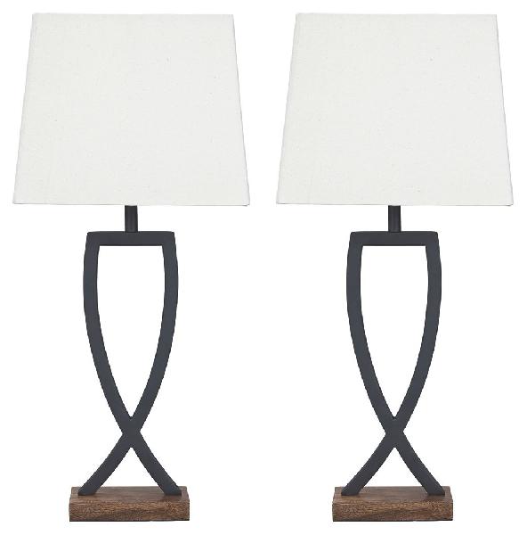 Image of Makara - Metal Table Lamp (Set of 2) - Black / Brown