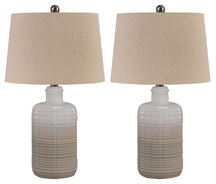 Image of Marnina - Ceramic Table Lamp (Set of 2) - Taupe