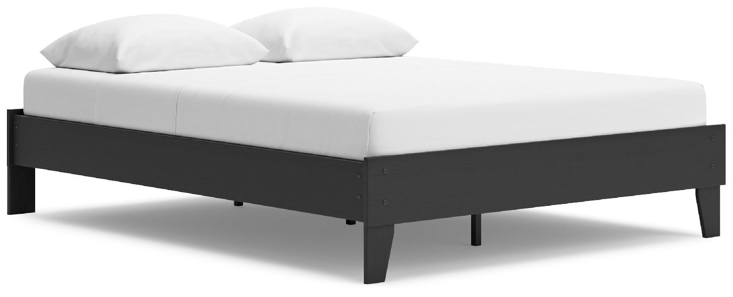 Image of Socalle - Queen Platform Bed - Black