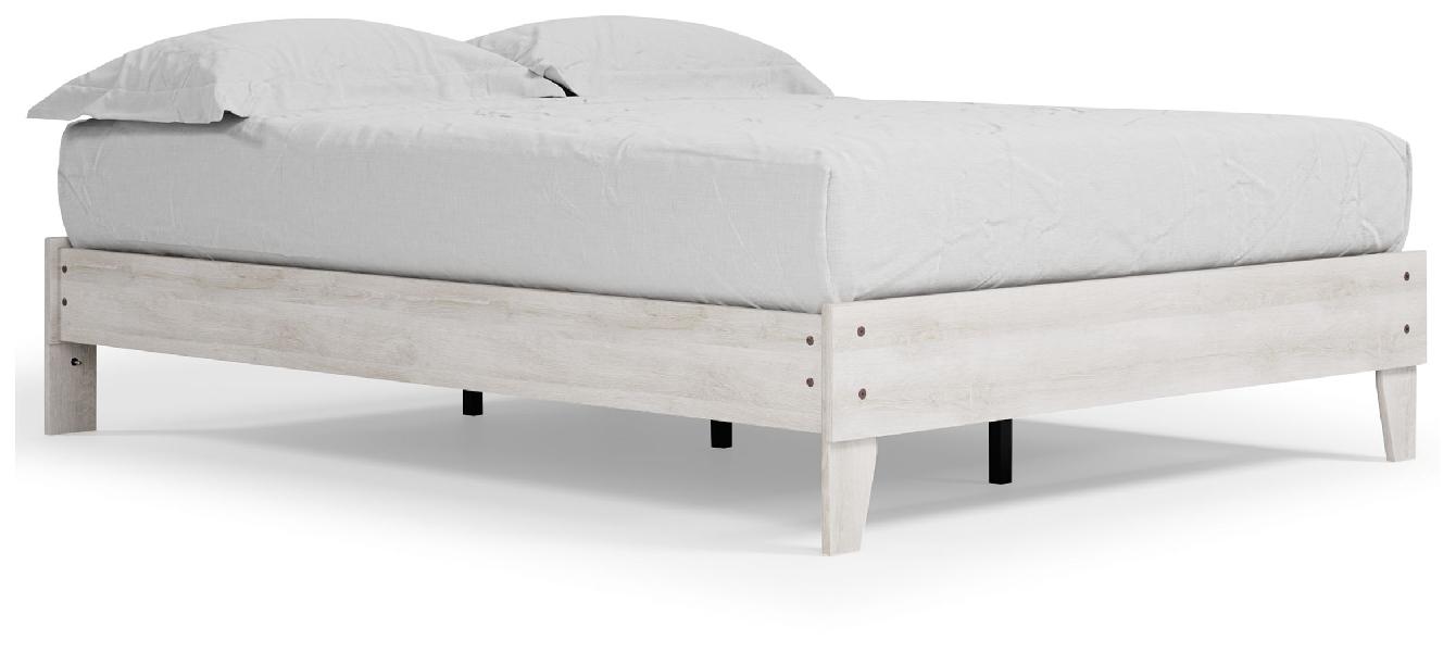 Image of Shawburn - Queen Platform Bed - Whitewash