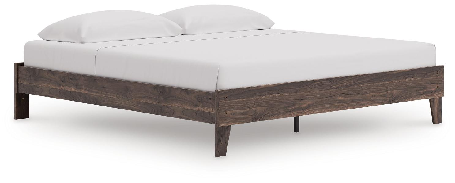 Image of Calverson - King Platform Bed - Mocha