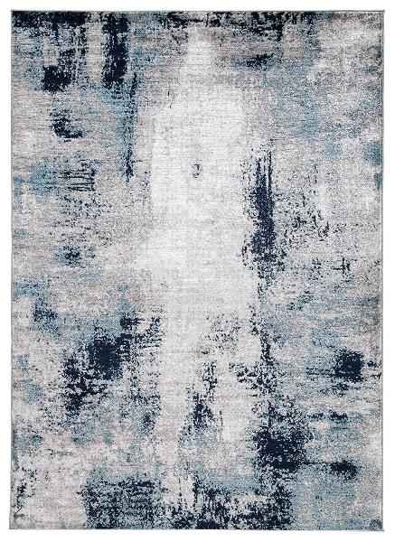 Image of Leonelle - 8' x 10' Rug - White / Blue / Gray