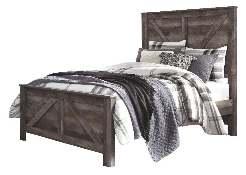 Image of Wynnlow - Queen Crossbuck Panel Bed - Gray