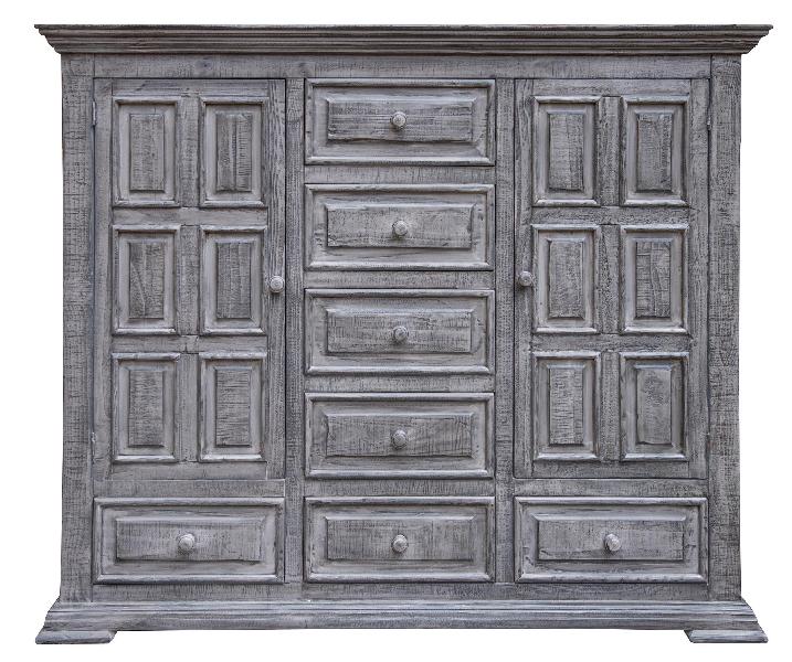 Image of Terra Gray - Chest With 7 Drawers - Distressed Gray