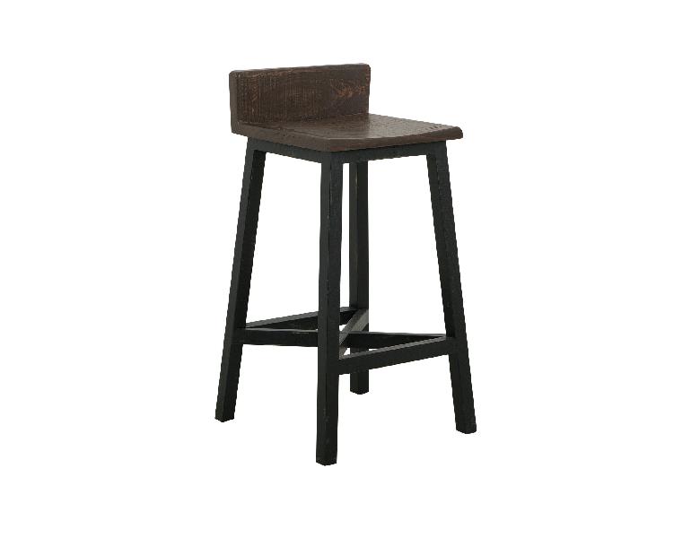 Image of Pueblo - Stool (Set of 2) - Black / Medium Brown