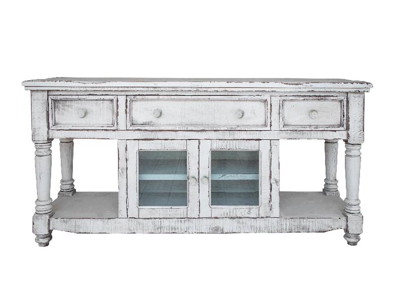 Image of Aruba - TV Stand / Console Whith 3 Drawers And 2 Doors - Antique White
