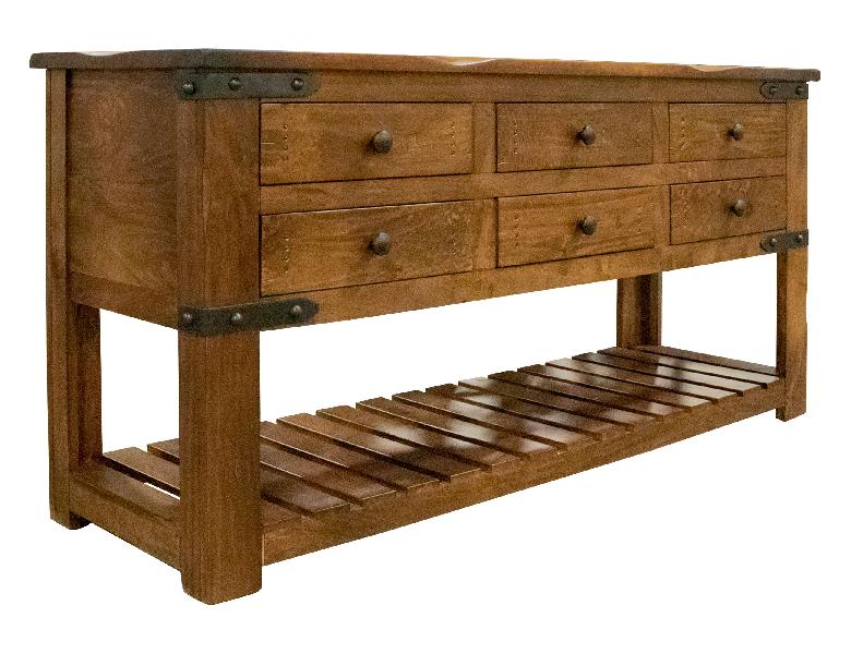 Image of Parota - Sofa Table - Cinnamon Brown