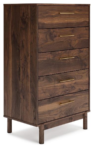 Image of Calverson - Five Drawer Chest - Mocha