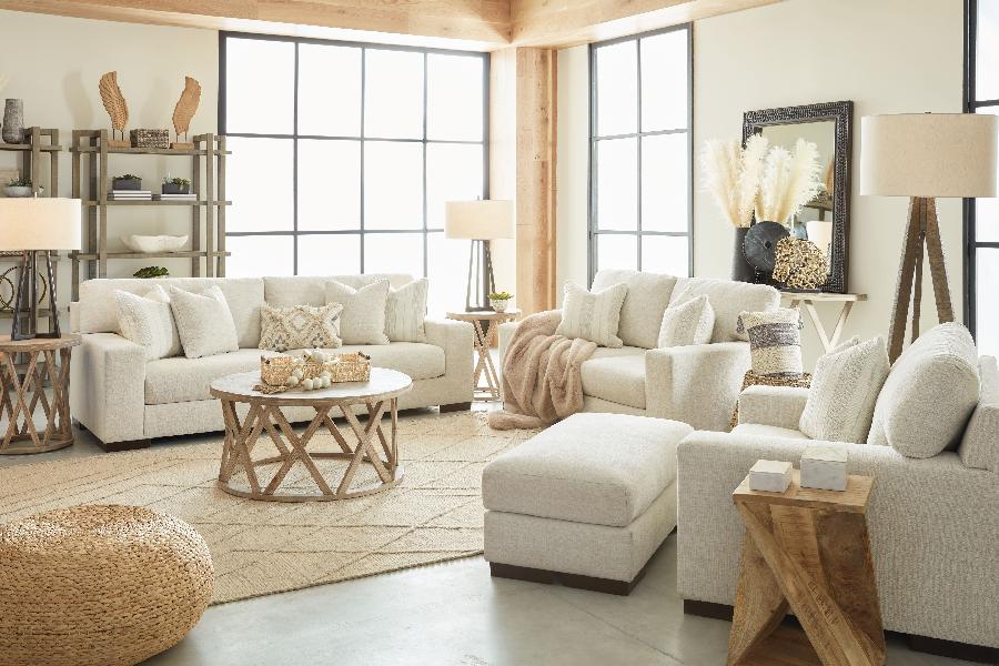 Image of Maggie - 4 Pc. - Sofa, Loveseat, Chair and a Half, Ottoman - Birch