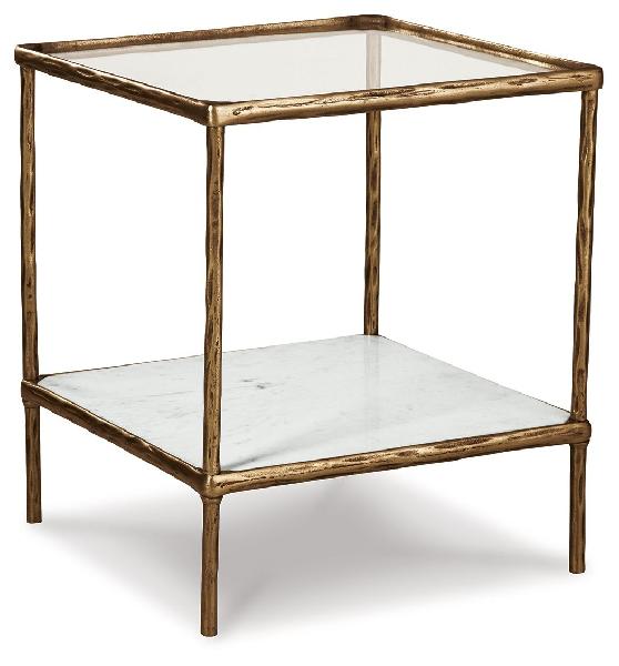 Image of Ryandale - Accent Table - Antique Brass Finish