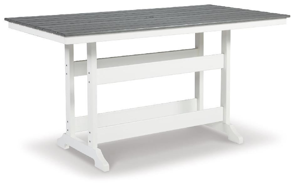 Image of Transville - RECT COUNTER TABLE W/Umb OPT - Gray / White