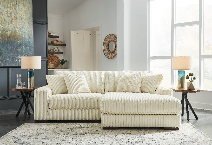 Image of Lindyn - Right Arm Facing Corner Chaise 2 Pc Sectional - Ivory